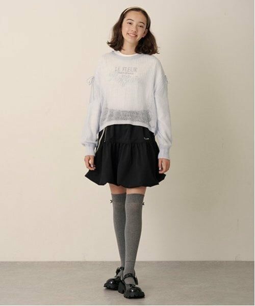 pom ponette junior / ポンポネット ジュニア ミニ・ひざ丈スカート | パールチャームバルーンスカート | 詳細17