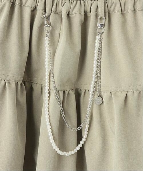 pom ponette junior / ポンポネット ジュニア ミニ・ひざ丈スカート | パールチャームバルーンスカート | 詳細5