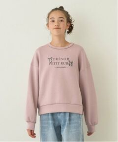 pom ponette junior / ポンポネット ジュニア スウェット | リボン刺しゅうダンボールプルオーバー