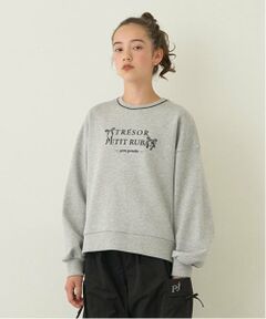 pom ponette junior / ポンポネット ジュニア スウェット | リボン刺しゅうダンボールプルオーバー