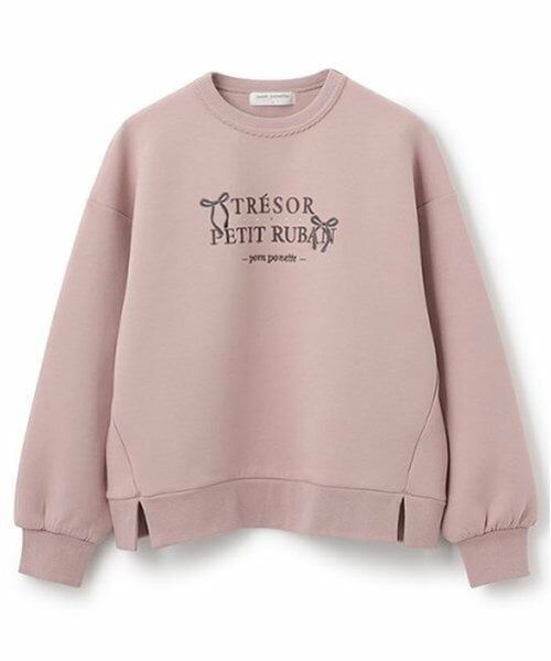 pom ponette junior / ポンポネット ジュニア スウェット | リボン刺しゅうダンボールプルオーバー | 詳細1