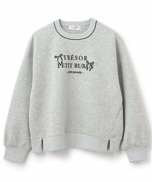 pom ponette junior / ポンポネット ジュニア スウェット | リボン刺しゅうダンボールプルオーバー | 詳細10