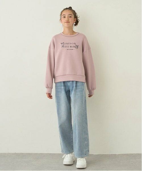 pom ponette junior / ポンポネット ジュニア スウェット | リボン刺しゅうダンボールプルオーバー | 詳細12