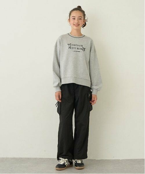 pom ponette junior / ポンポネット ジュニア スウェット | リボン刺しゅうダンボールプルオーバー | 詳細13