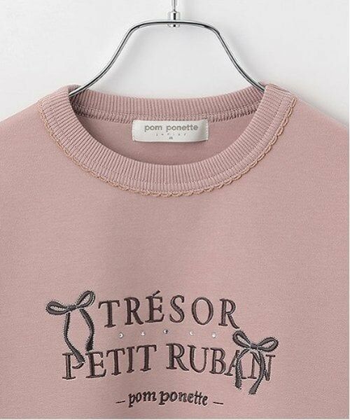 pom ponette junior / ポンポネット ジュニア スウェット | リボン刺しゅうダンボールプルオーバー | 詳細3