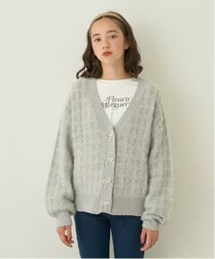 pom ponette junior / ポンポネット ジュニア カーディガン・ボレロ | シャギーチェックカーデセット