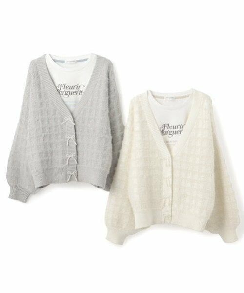 pom ponette junior / ポンポネット ジュニア カーディガン・ボレロ | シャギーチェックカーデセット | 詳細10