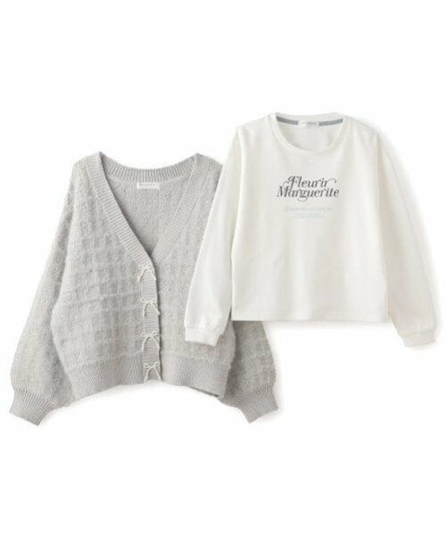 pom ponette junior / ポンポネット ジュニア カーディガン・ボレロ | シャギーチェックカーデセット | 詳細3