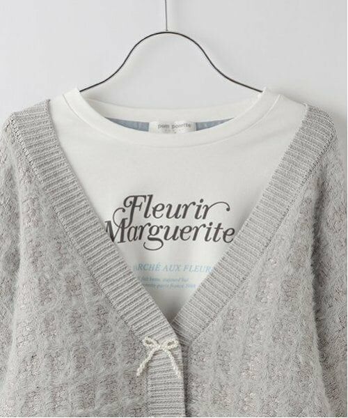 pom ponette junior / ポンポネット ジュニア カーディガン・ボレロ | シャギーチェックカーデセット | 詳細4