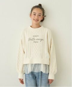 pom ponette junior / ポンポネット ジュニア ニット・セーター | 2WAYヘムチュールモールニット