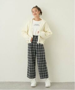 pom ponette junior / ポンポネット ジュニア カーディガン・ボレロ | レースアップZIPニットカーデセット