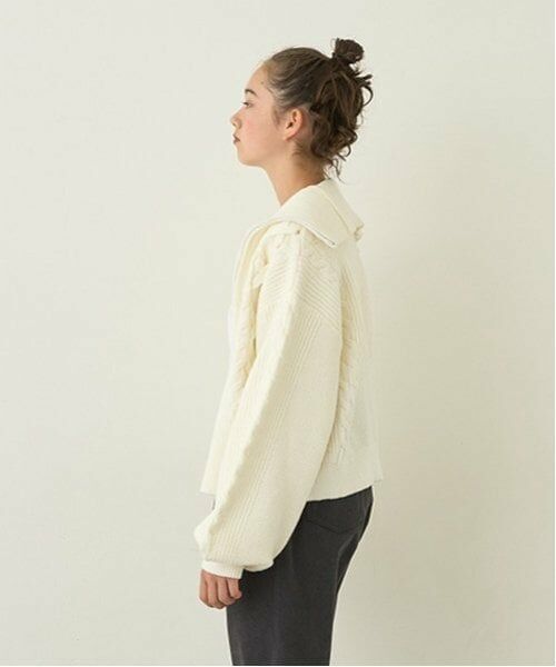 pom ponette junior / ポンポネット ジュニア カーディガン・ボレロ | レースアップZIPニットカーデセット | 詳細16