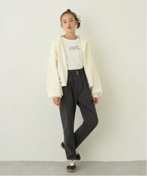 pom ponette junior / ポンポネット ジュニア カーディガン・ボレロ | レースアップZIPニットカーデセット | 詳細18