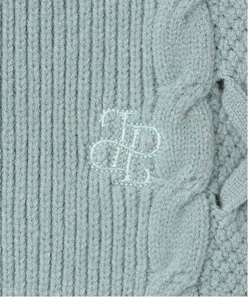 pom ponette junior / ポンポネット ジュニア カーディガン・ボレロ | レースアップZIPニットカーデセット | 詳細4