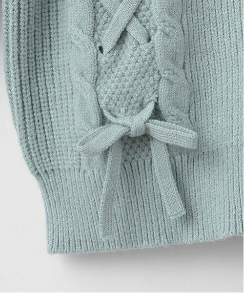 pom ponette junior / ポンポネット ジュニア カーディガン・ボレロ | レースアップZIPニットカーデセット | 詳細6