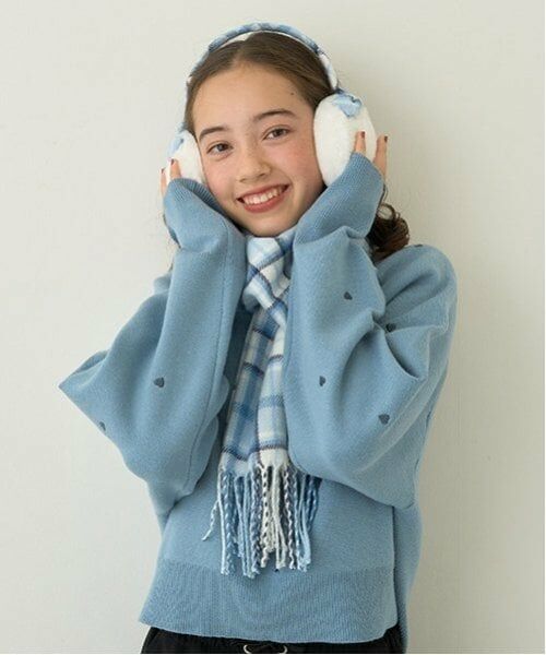 pom ponette junior / ポンポネット ジュニア ニット・セーター | ミニハートニットプルオーバー | 詳細1