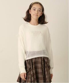 pom ponette junior / ポンポネット ジュニア ニット・セーター | メッシュ編みニット＋ロンTセット