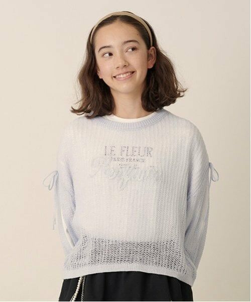 pom ponette junior / ポンポネット ジュニア ニット・セーター | メッシュ編みニット＋ロンTセット | 詳細1