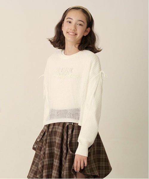 pom ponette junior / ポンポネット ジュニア ニット・セーター | メッシュ編みニット＋ロンTセット | 詳細4