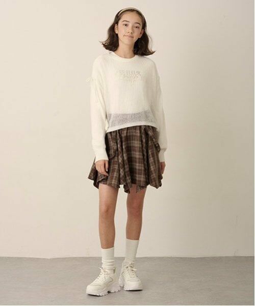 pom ponette junior / ポンポネット ジュニア ニット・セーター | メッシュ編みニット＋ロンTセット | 詳細9