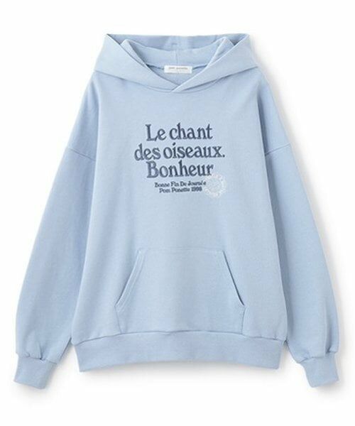 pom ponette junior / ポンポネット ジュニア パーカー | 【GOOD PRICE】クシュっと袖レタリング裏毛パーカ | 詳細1