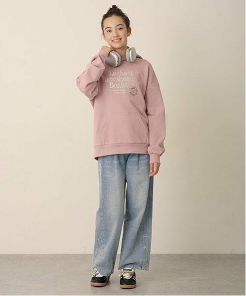 pom ponette junior / ポンポネット ジュニア パーカー | 【GOOD PRICE】クシュっと袖レタリング裏毛パーカ | 詳細15