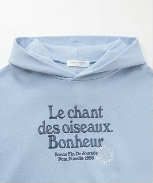 pom ponette junior / ポンポネット ジュニア パーカー | 【GOOD PRICE】クシュっと袖レタリング裏毛パーカ | 詳細3