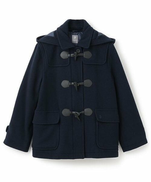 pom ponette junior / ポンポネット ジュニア その他アウター | ミドル丈ダッフルコート（紺）