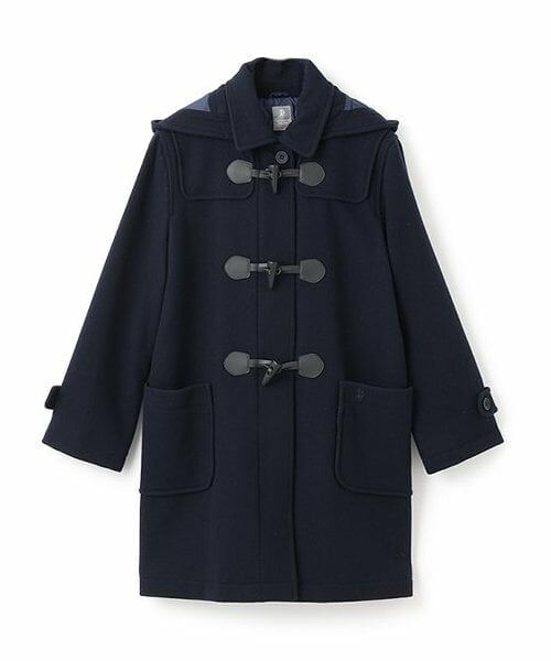 pom ponette junior / ポンポネット ジュニア その他アウター | ロング丈ダッフルコート（紺）