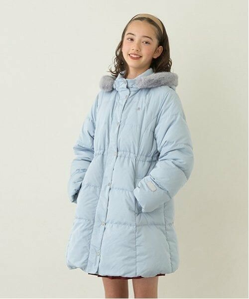 pom ponette junior / ポンポネット ジュニア その他アウター | 【撥水】【家庭洗濯可】Aラインダウンコート（ライト ブルー）