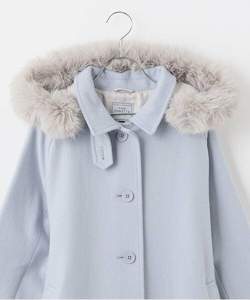 pom ponette junior / ポンポネット ジュニア その他アウター | ステンカラ-フーディウールコート | 詳細2