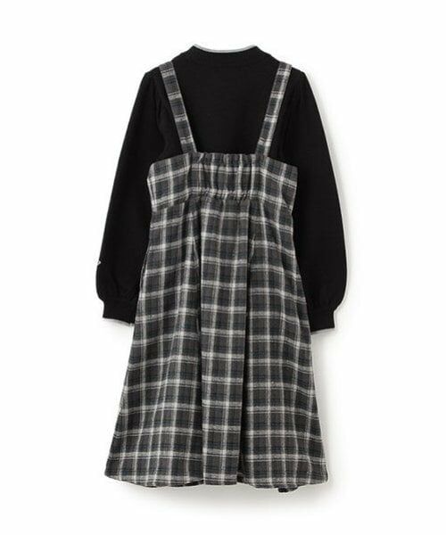 pom ponette junior / ポンポネット ジュニア ミニ丈・ひざ丈ワンピース | ニットプルオーバー×キャミワンピセット | 詳細1