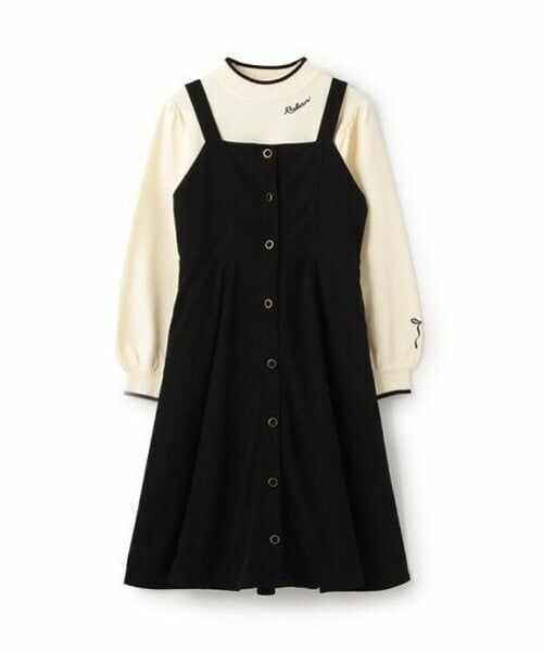 pom ponette junior / ポンポネット ジュニア ミニ丈・ひざ丈ワンピース | ニットプルオーバー×キャミワンピセット | 詳細12