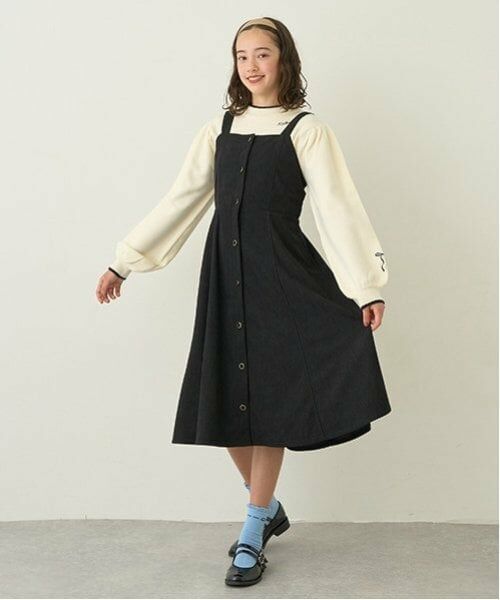 pom ponette junior / ポンポネット ジュニア ミニ丈・ひざ丈ワンピース | ニットプルオーバー×キャミワンピセット | 詳細13