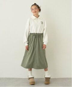 pom ponette junior / ポンポネット ジュニア ミニ丈・ひざ丈ワンピース | 【あったか】ハーフジップカーゴワンピース