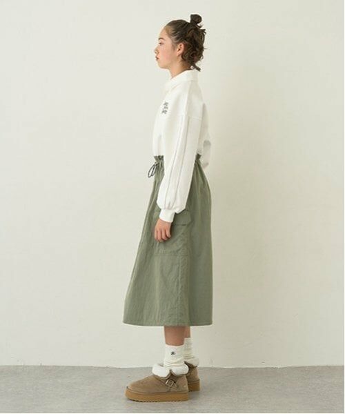 pom ponette junior / ポンポネット ジュニア ミニ丈・ひざ丈ワンピース | 【あったか】ハーフジップカーゴワンピース | 詳細11