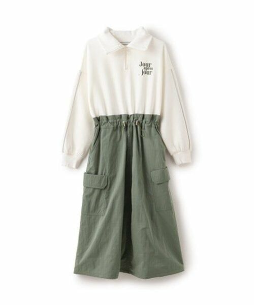pom ponette junior / ポンポネット ジュニア ミニ丈・ひざ丈ワンピース | 【あったか】ハーフジップカーゴワンピース | 詳細9