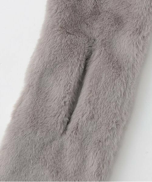 pom ponette junior / ポンポネット ジュニア マフラー・ショール・スヌード・ストール | パールつきフェイクファーティペット | 詳細3