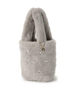 pom ponette junior / ポンポネット ジュニア ハンドバッグ | パールつきフェイクファーバッグ