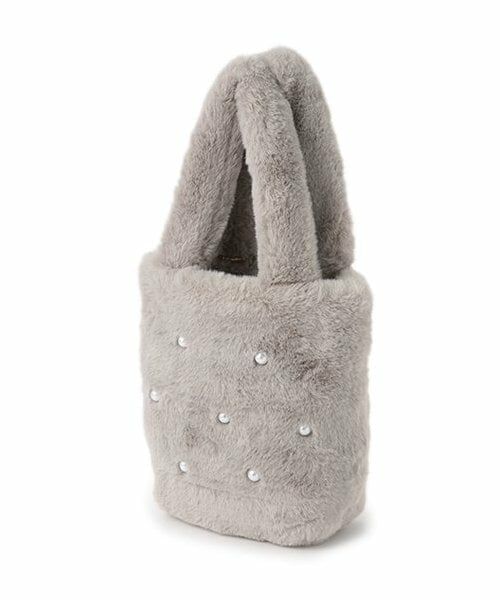 pom ponette junior / ポンポネット ジュニア ハンドバッグ | パールつきフェイクファーバッグ | 詳細1