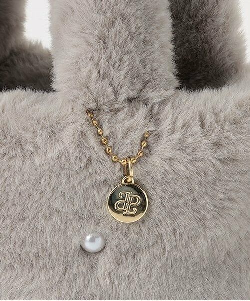 pom ponette junior / ポンポネット ジュニア ハンドバッグ | パールつきフェイクファーバッグ | 詳細2