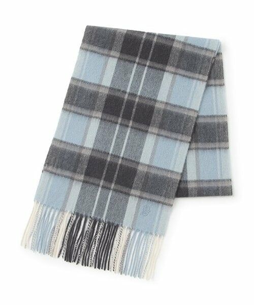 pom ponette junior / ポンポネット ジュニア マフラー・ショール・スヌード・ストール | カシミヤ混ウールマフラー（サックス）