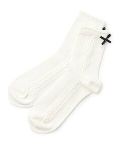 pom ponette junior / ポンポネット ジュニア ソックス | 後ろリボンクルーソックス