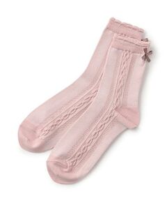 pom ponette junior / ポンポネット ジュニア ソックス | 後ろリボンクルーソックス
