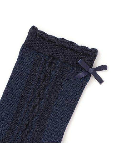 pom ponette junior / ポンポネット ジュニア ソックス | 後ろリボンクルーソックス | 詳細1
