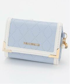 pom ponette junior / ポンポネット ジュニア 財布・コインケース・マネークリップ | リボン型押し総柄ミニ財布