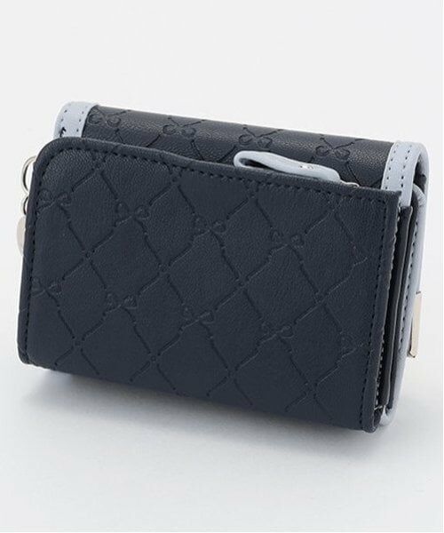 pom ponette junior / ポンポネット ジュニア 財布・コインケース・マネークリップ | リボン型押し総柄ミニ財布 | 詳細1