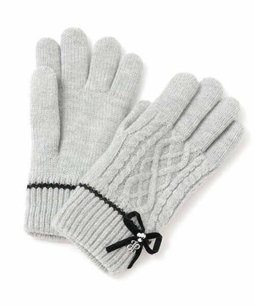pom ponette junior / ポンポネット ジュニア 手袋 | ケーブル裏シャギー手袋 | 詳細5