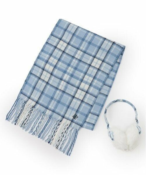 pom ponette junior / ポンポネット ジュニア マフラー・ショール・スヌード・ストール | チェックマフラー・イヤマフセット | 詳細8