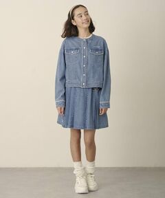 pom ponette junior / ポンポネット ジュニア ミニ・ひざ丈スカート | インパン付きビットパーツプリーツスカート